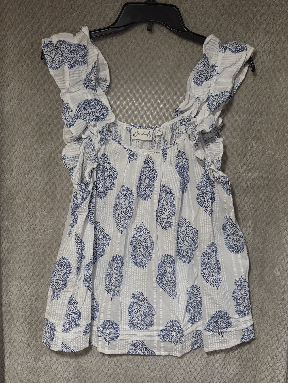 Wonderly Blue & White Bouse Size Med